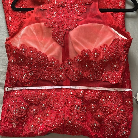 Beautiful long red dress in red colour in a great condition. - Picture 7 of 10